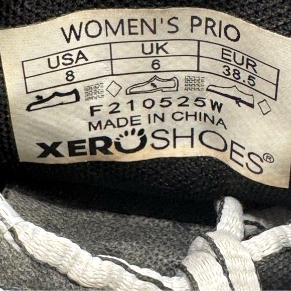 Xero Shoes Prio Women’s 8 Black Lightweight Minimalist Barefoot Athletic Shoes - Picture 13 of 14